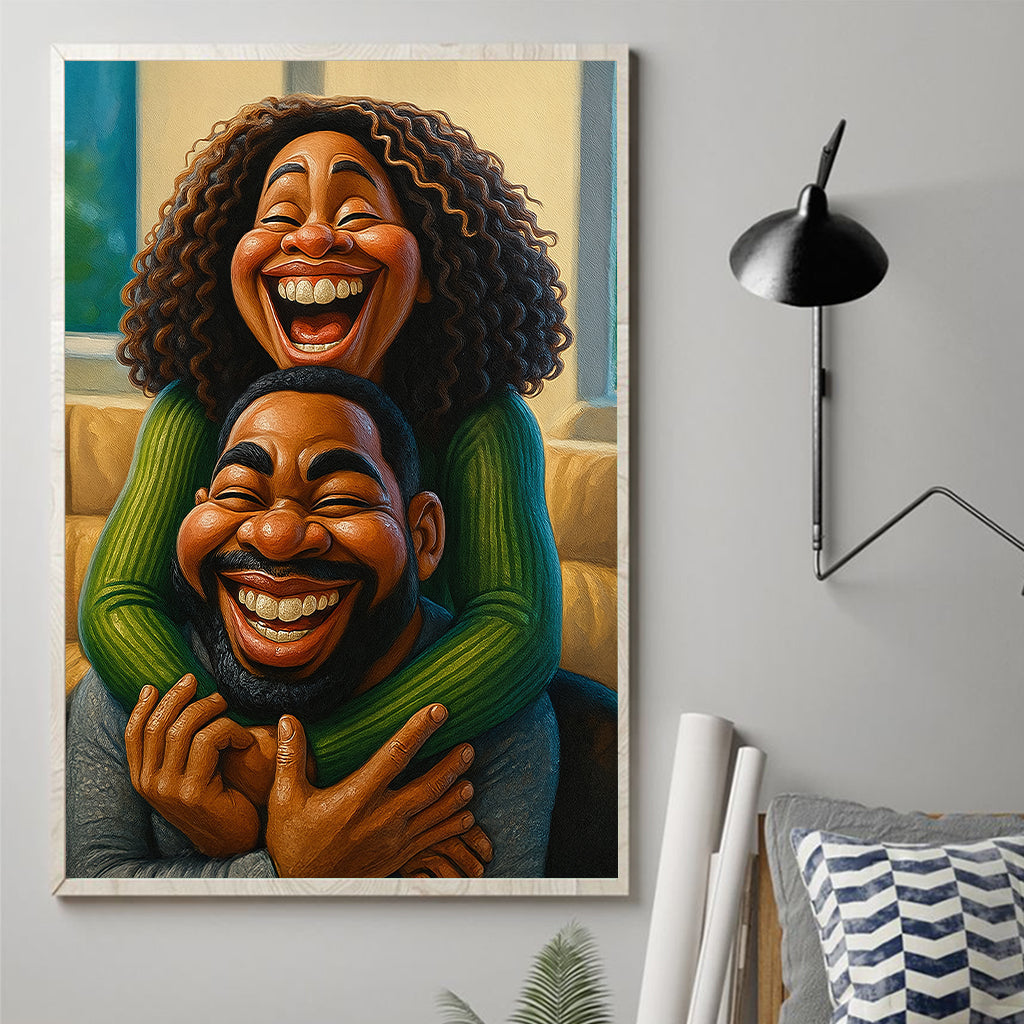 Funny Gift Cartoonish Exaggerated Mascot Style - Personalized Canvas And Poster