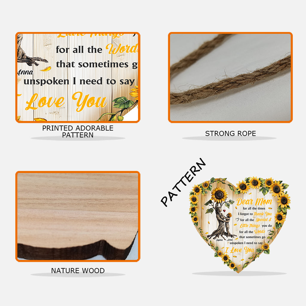 To My Mom - Personalized Mother Custom Shaped Wood Sign