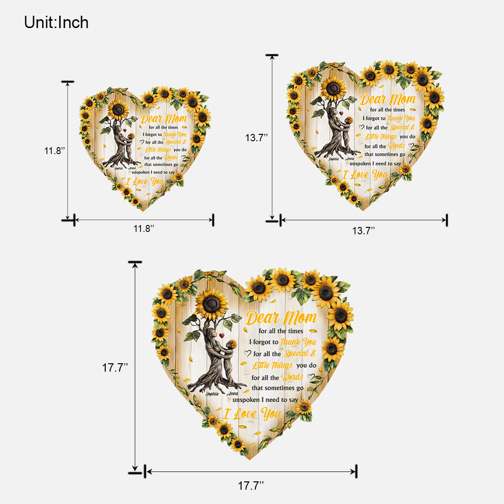 To My Mom - Personalized Mother Custom Shaped Wood Sign