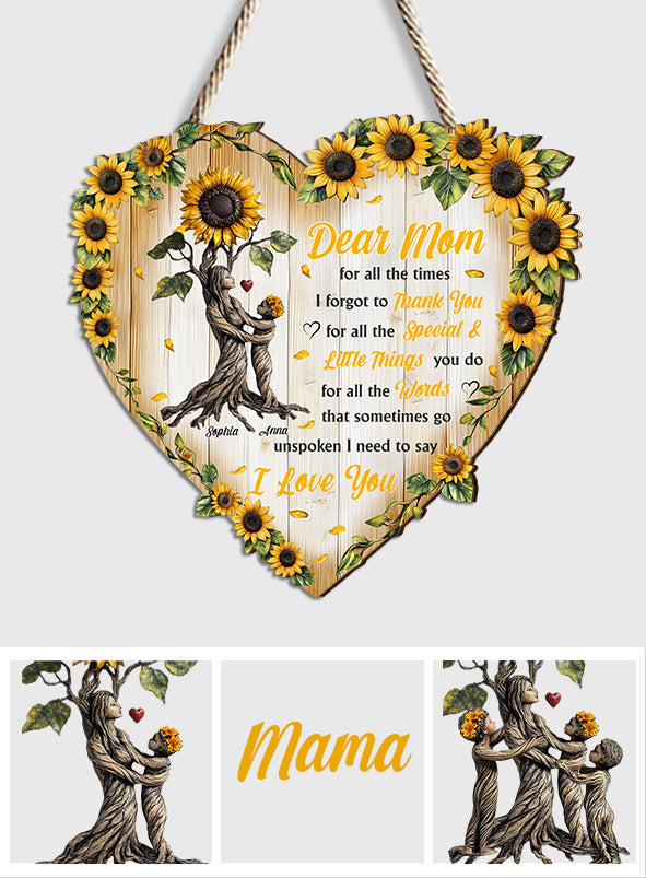 To My Mom - Personalized Mother Custom Shaped Wood Sign