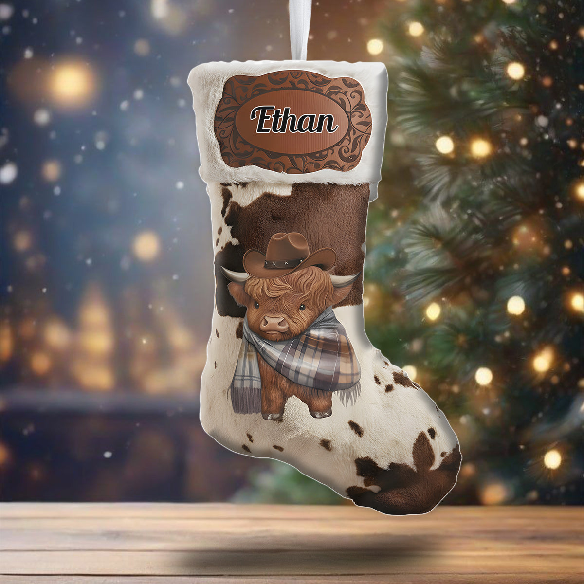 Howdy Christmas - Personalized Cowboy/Cowgirl Shaped Christmas Stocking