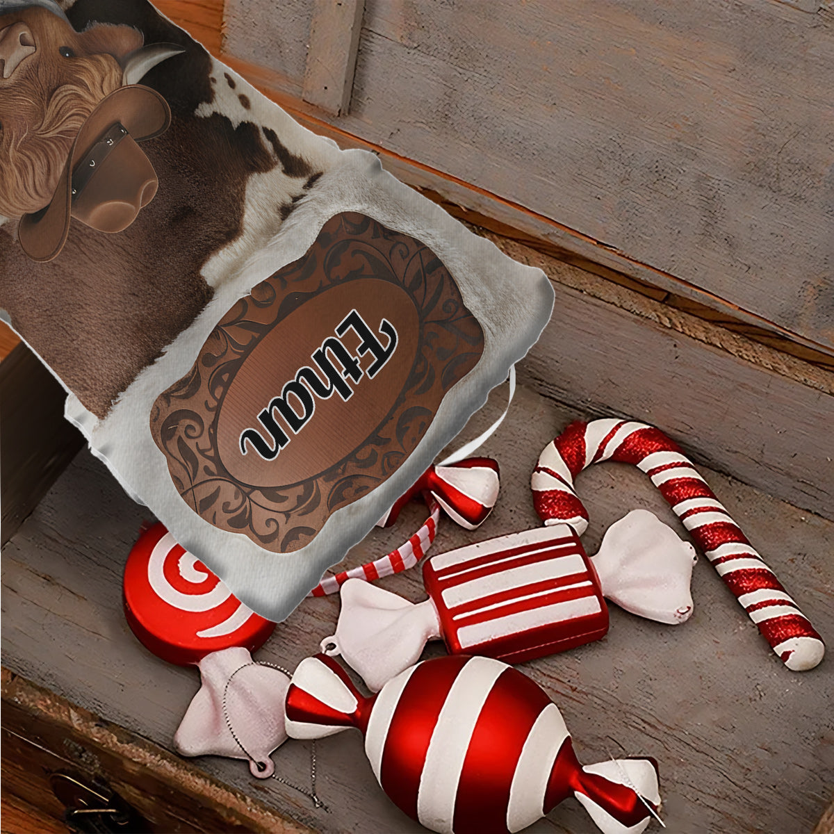 Howdy Christmas - Personalized Cowboy/Cowgirl Shaped Christmas Stocking