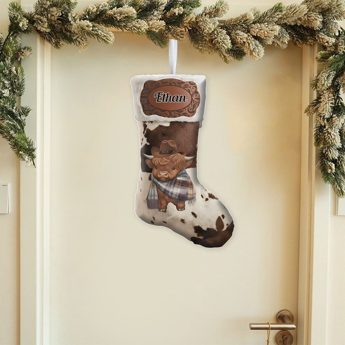 Howdy Christmas - Personalized Cowboy/Cowgirl Shaped Christmas Stocking