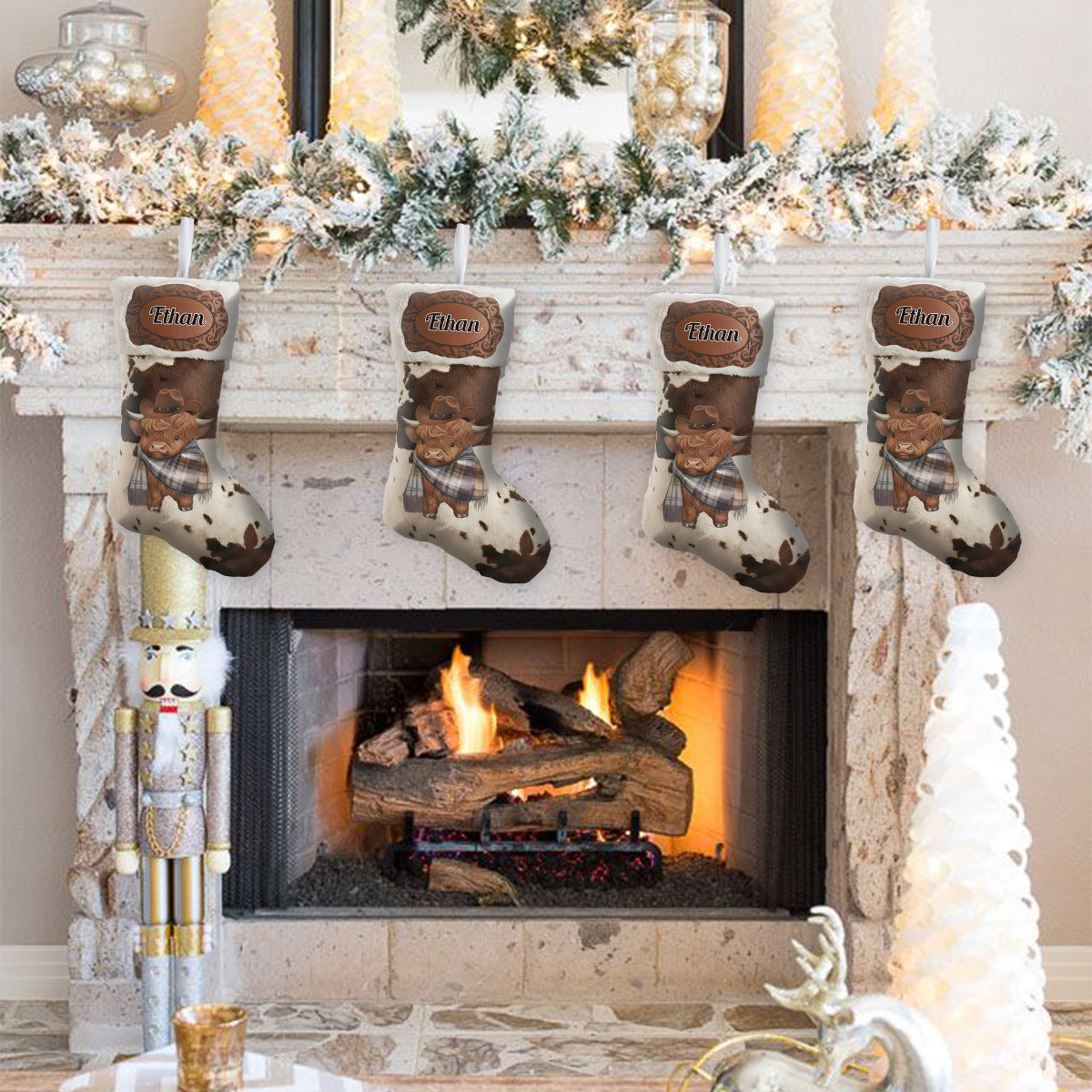 Howdy Christmas - Personalized Cowboy/Cowgirl Shaped Christmas Stocking