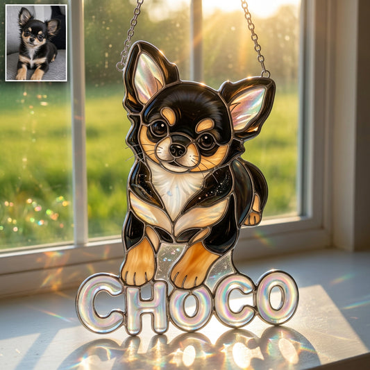 Any Pet Photo - Personalized Dog 3D Printed Glass Suncatcher