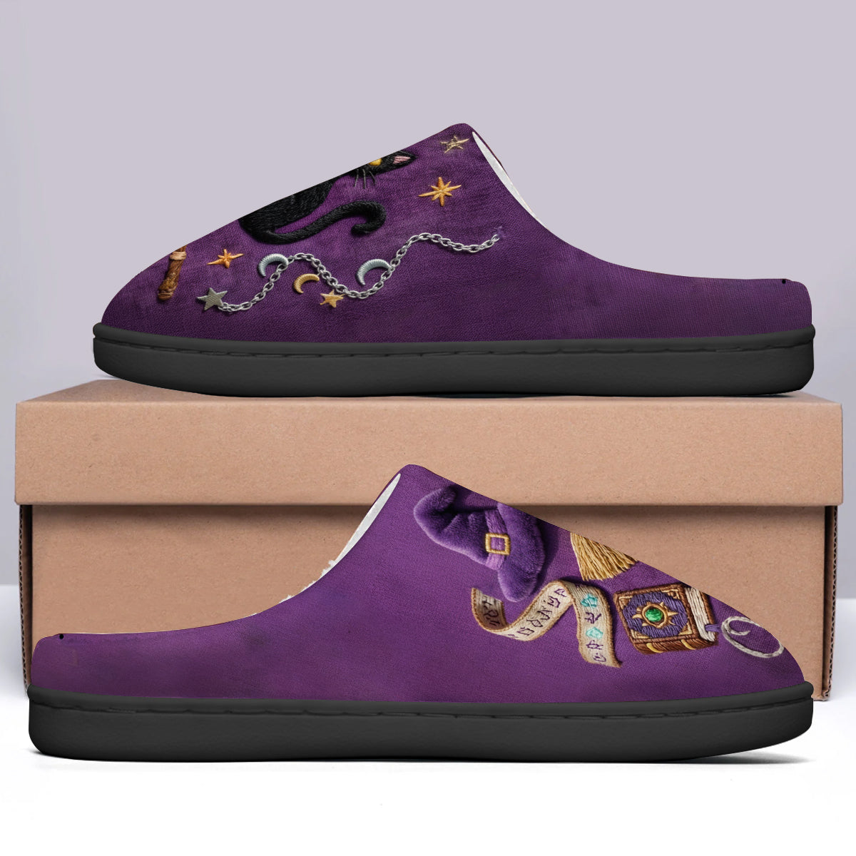 Ambiance sorcière - Pantoufles de sorcière personnalisées