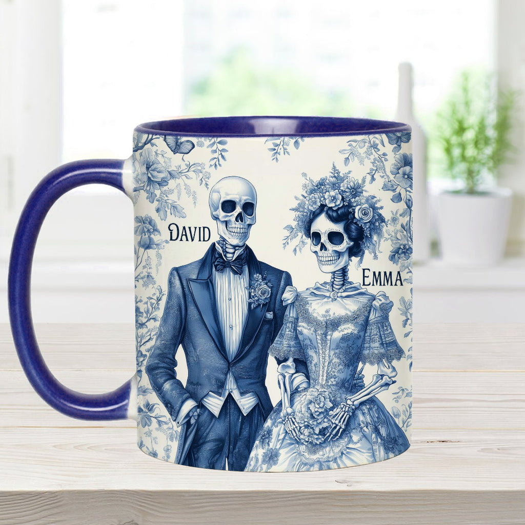 Until Death Do Us Part - Personalized Couple Accent Mug