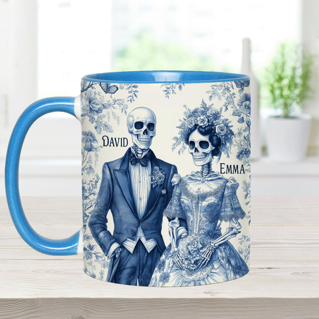 Until Death Do Us Part - Personalized Couple Accent Mug