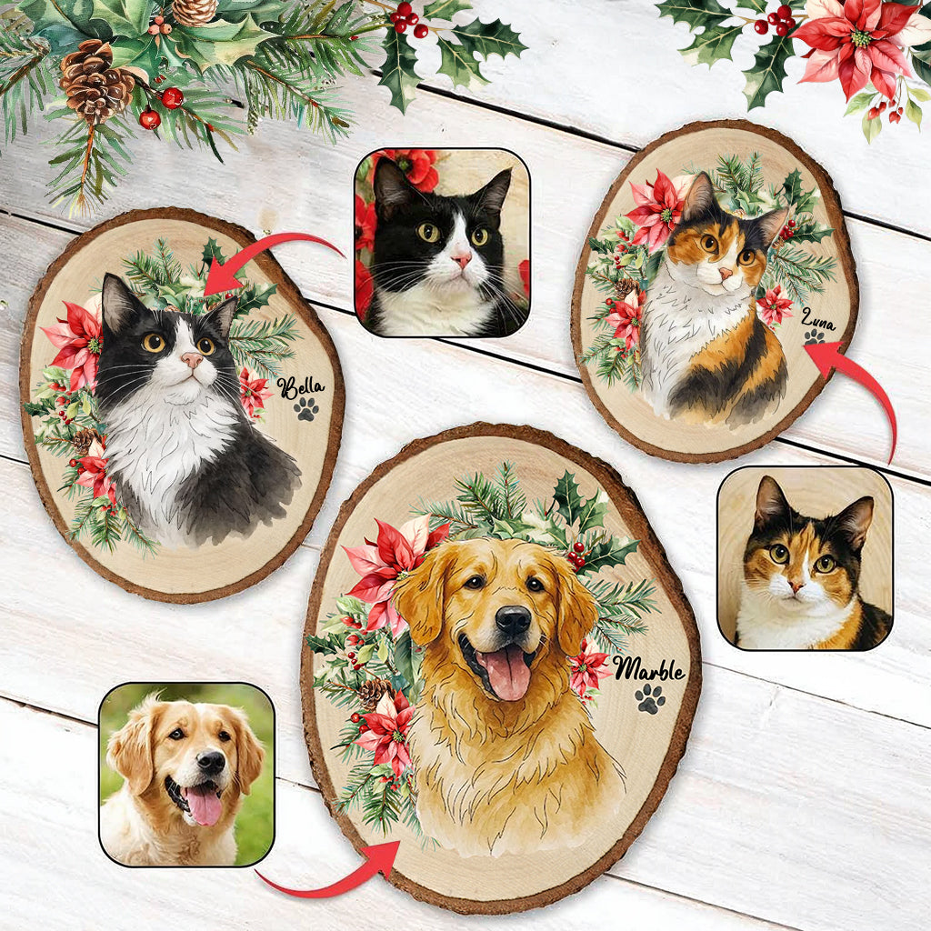 Pet Portrait - Personalized Dog Custom Shaped Wood Sign