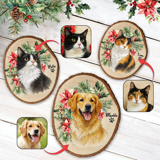 Portrait d'animal de compagnie - Panneau en bois personnalisé pour chien