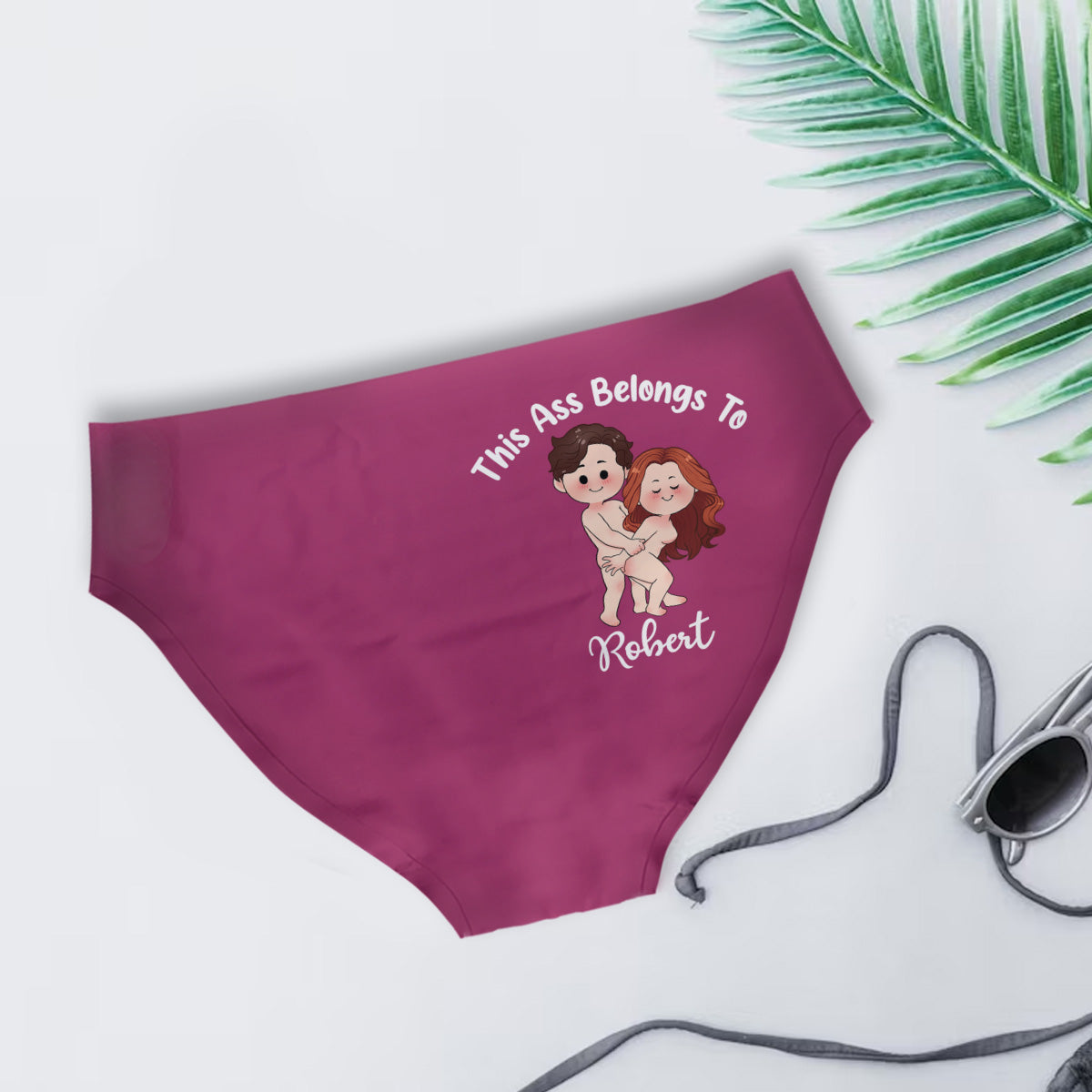 Ce cadeau « Ce cul est pris » est pour elle ou lui - Slips personnalisés pour couple (femme et homme)