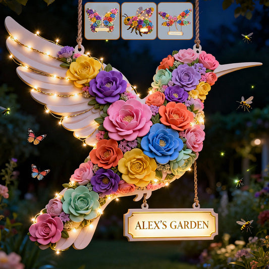 My Beautiful Garden - Personalized Gardening LED Light Acrylic Sign