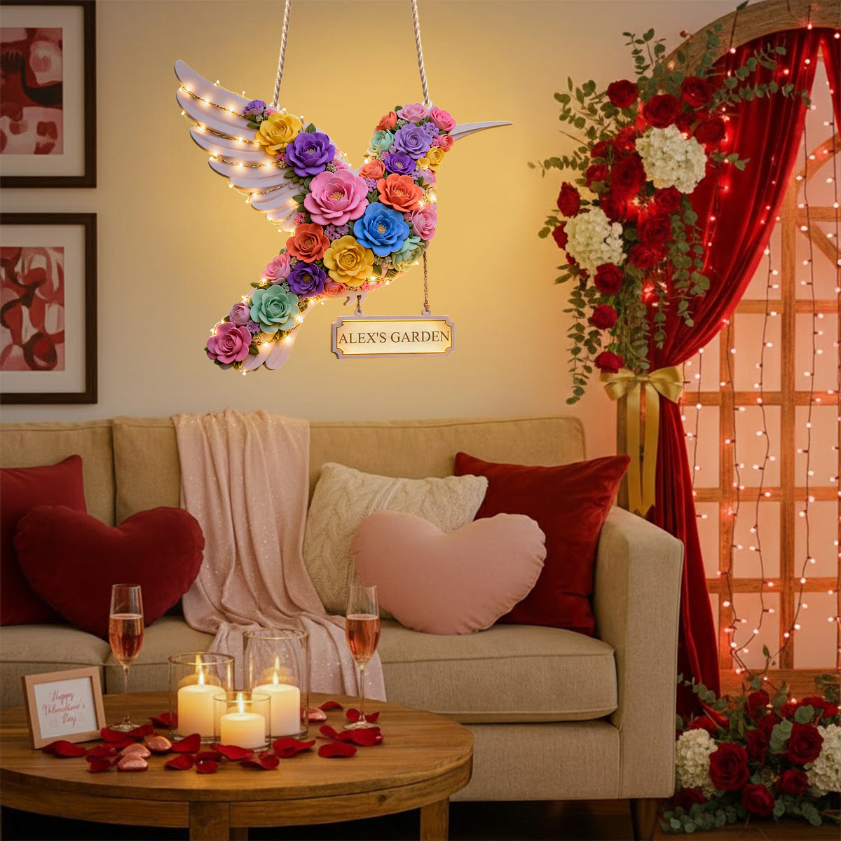 Mon beau jardin - Panneau lumineux LED personnalisé pour le jardinage en acrylique