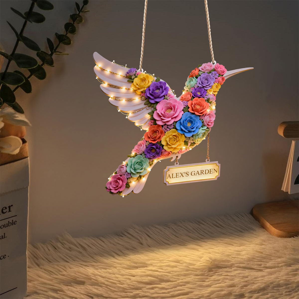 Mon beau jardin - Panneau lumineux LED personnalisé pour le jardinage en acrylique