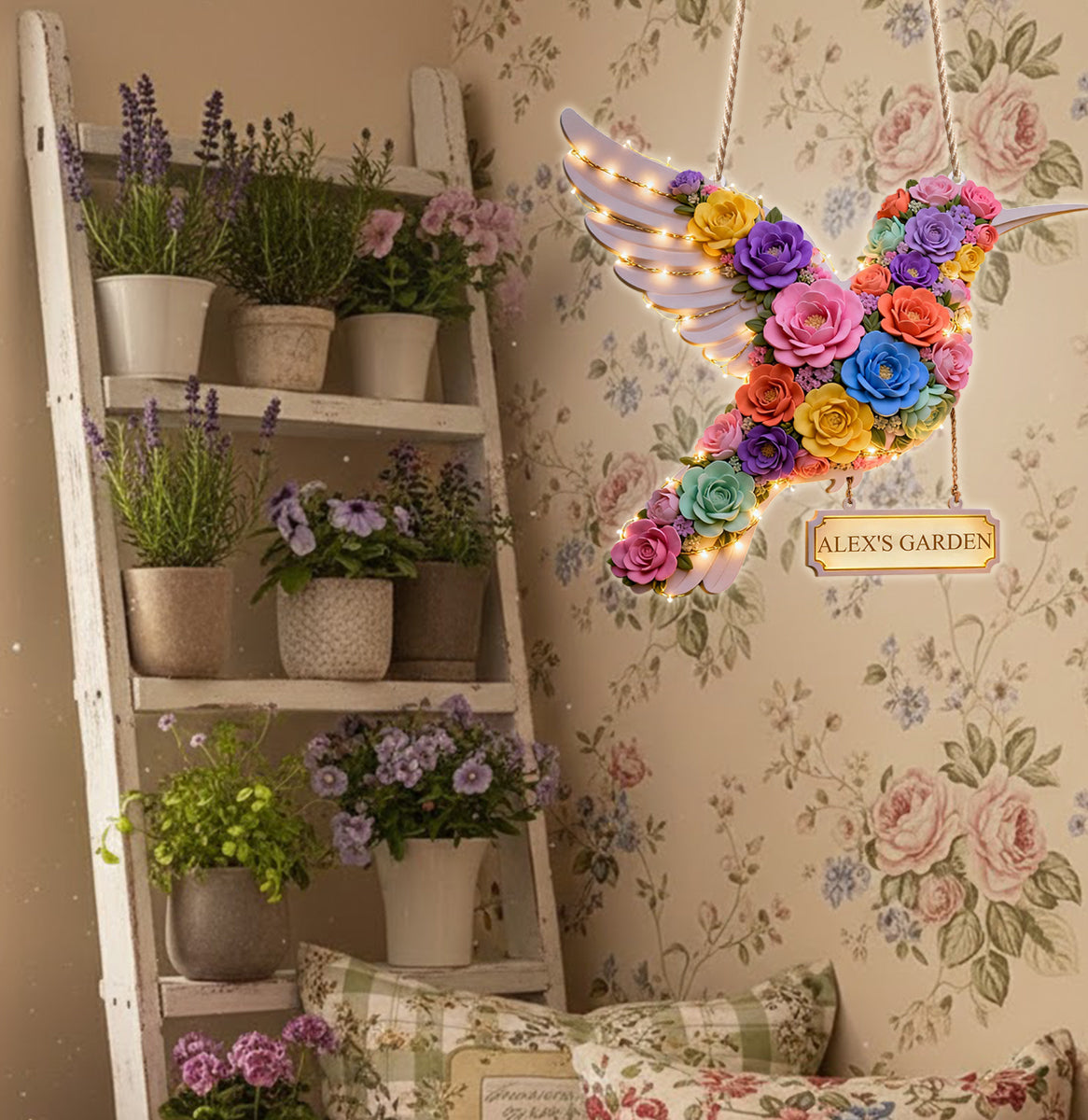 Mon beau jardin - Panneau lumineux LED personnalisé pour le jardinage en acrylique