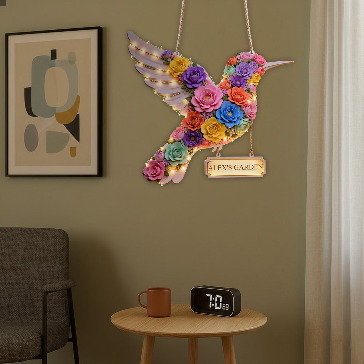 Mon beau jardin - Panneau lumineux LED personnalisé pour le jardinage en acrylique