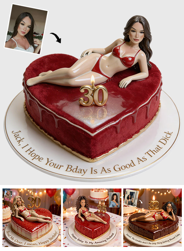 Birthday Cake - Personalized Spicy Couple Custom Shaped Acrylic Plaque