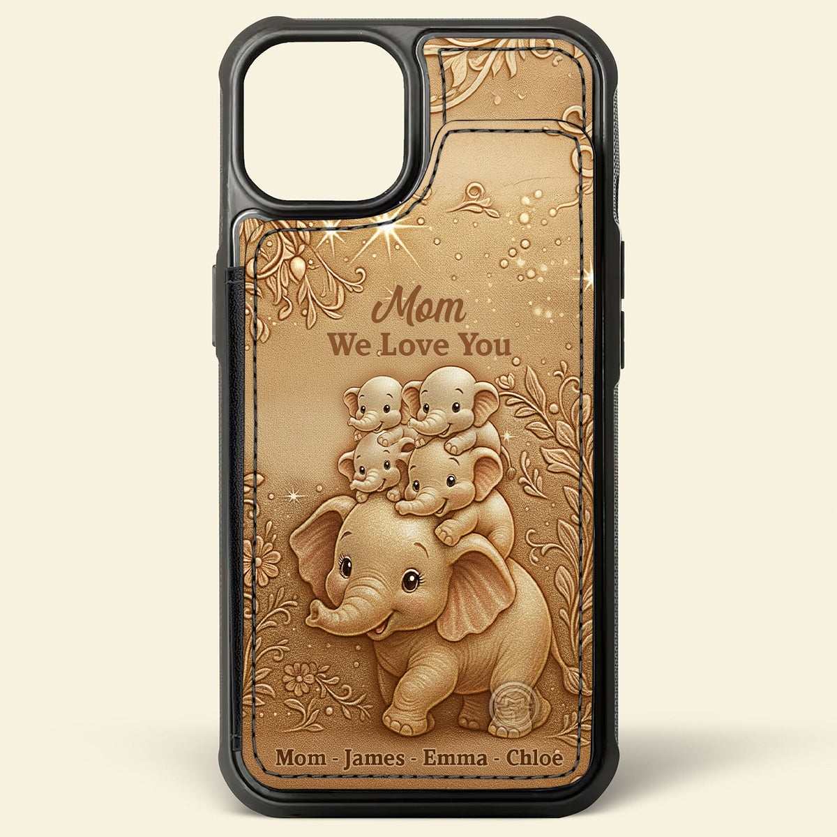 Nous t'aimons - Étui portefeuille personnalisé pour maman, entièrement imprimé