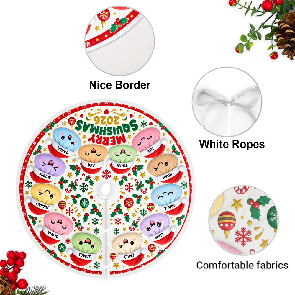 Merry Squishmas - Personalized Family Tree Skirt