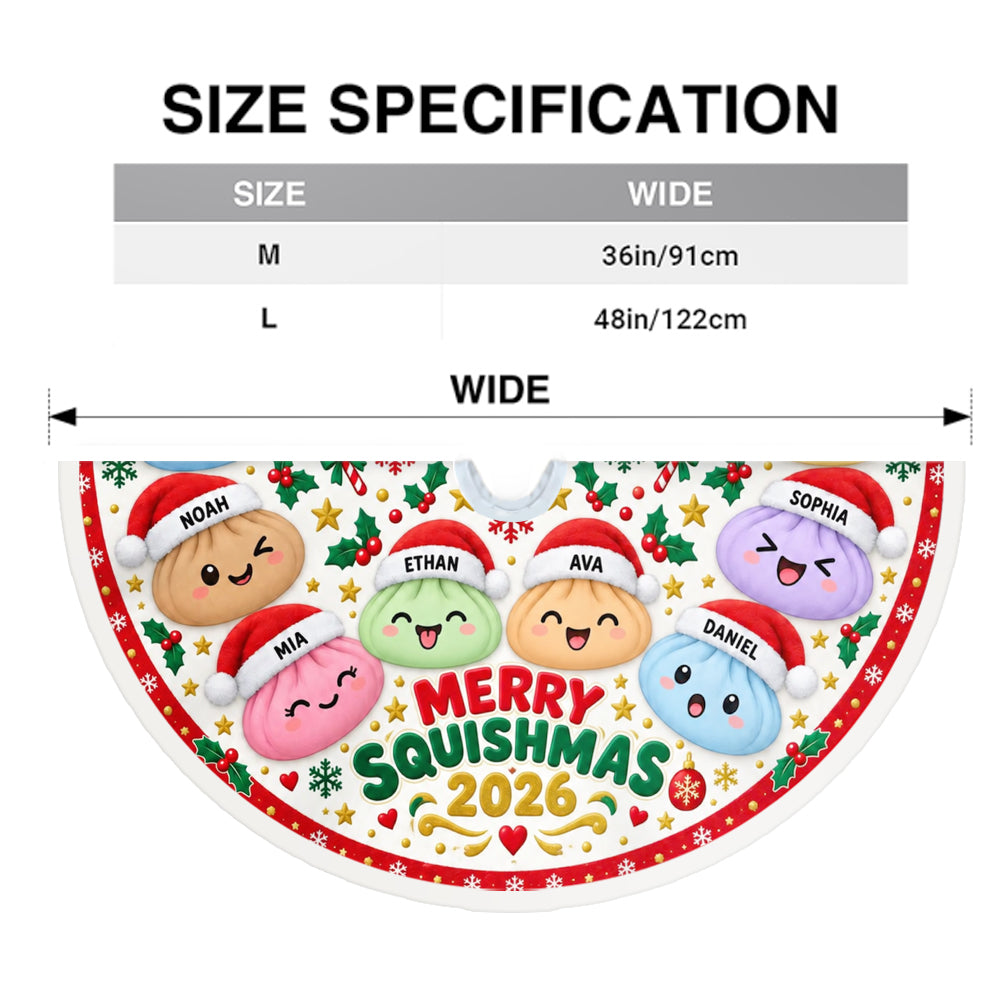 Merry Squishmas - Personalized Family Tree Skirt