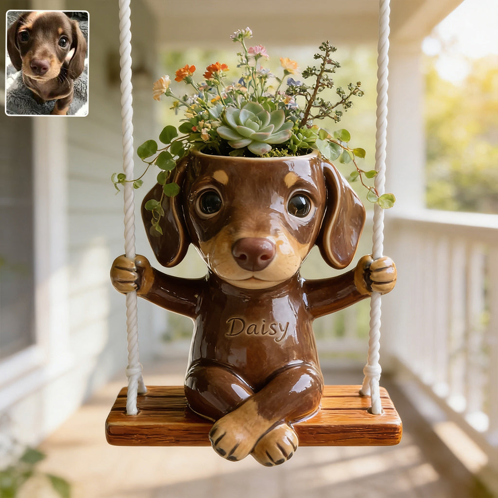 Amoureux des animaux - Pot suspendu personnalisé pour chien