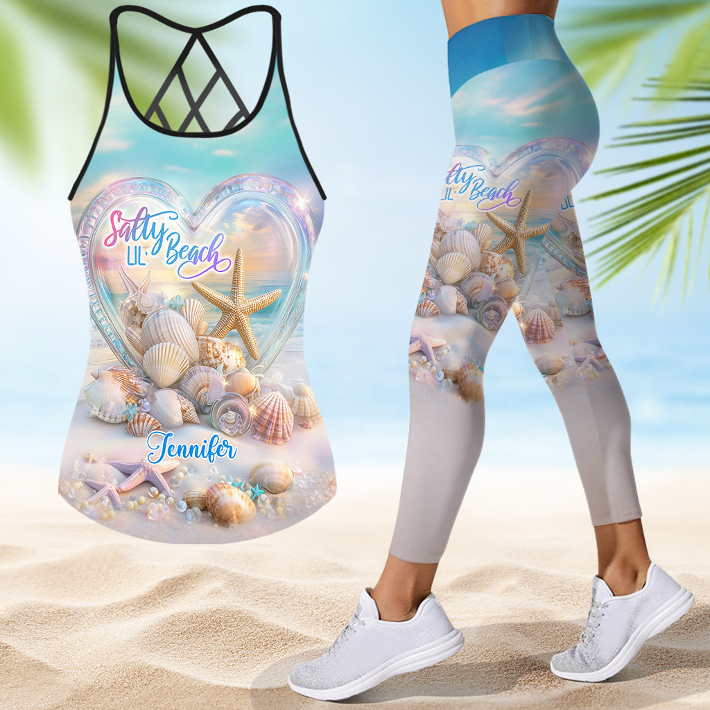 Salty Lil Beach - Débardeur et legging personnalisés « Amoureux de la mer »