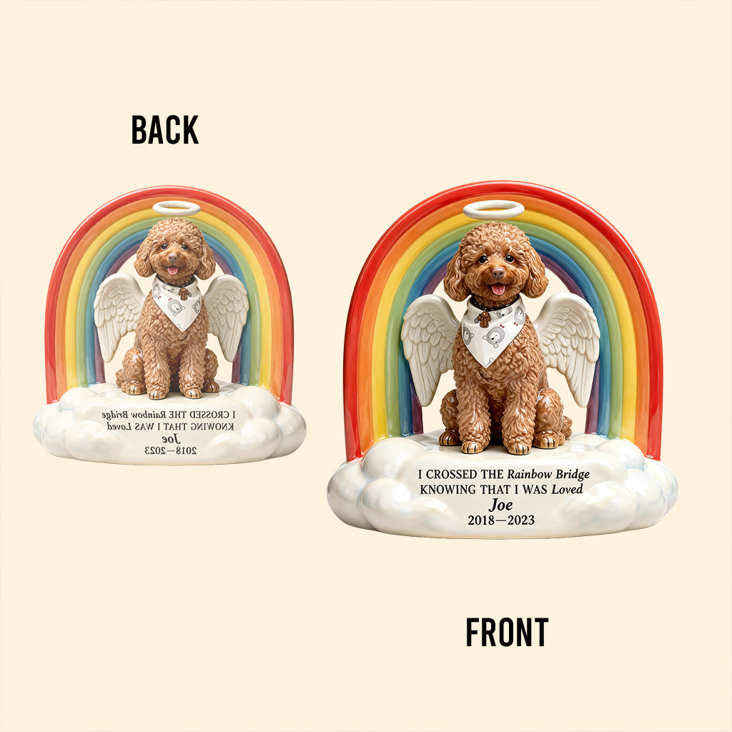 Rainbow Bridge Pet Memorial - Personalized Dog Custom Shaped Acrylic Plaque