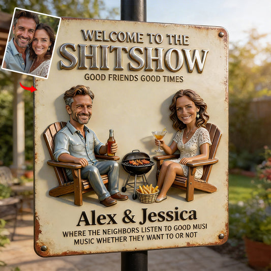 Custom Any Photo - Personalized Backyard Cut Metal Sign