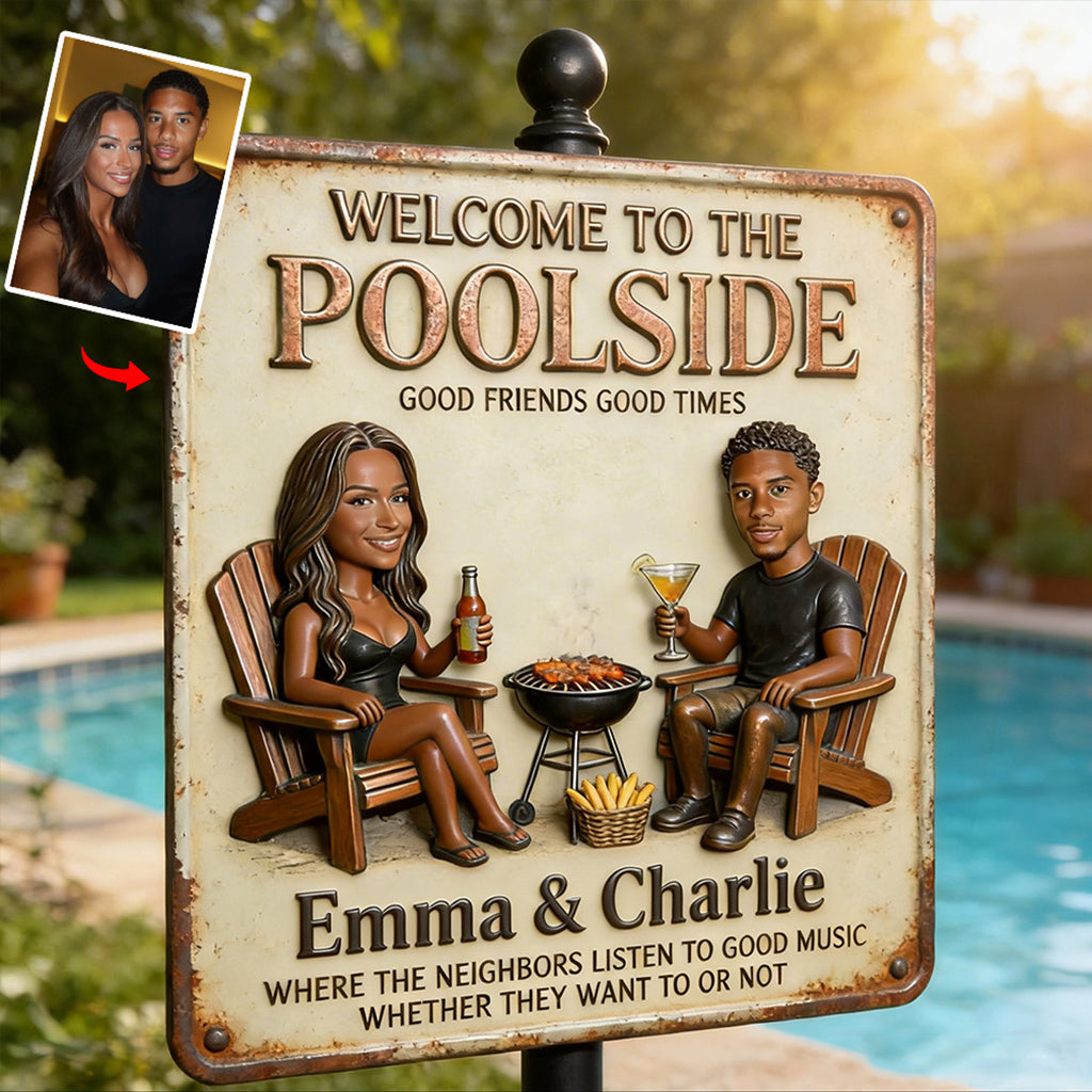 Custom Any Photo - Personalized Backyard Cut Metal Sign