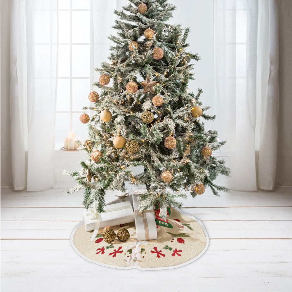 First Christmas As A Family Of - Personalized Family Tree Skirt