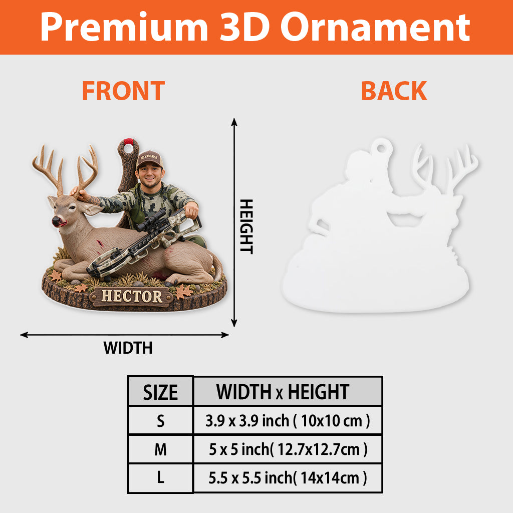 Hunting Christmas Gift - Personalized Hunting Premium 3D Ornament