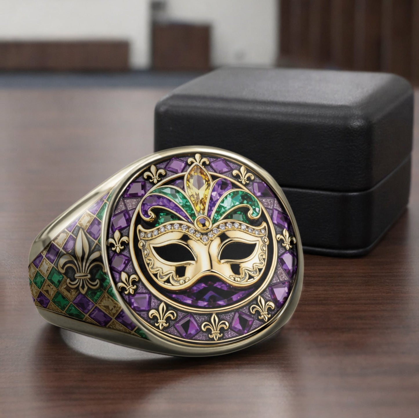 C'est Mardi Gras ! - Bague chevalière personnalisée Mardi Gras