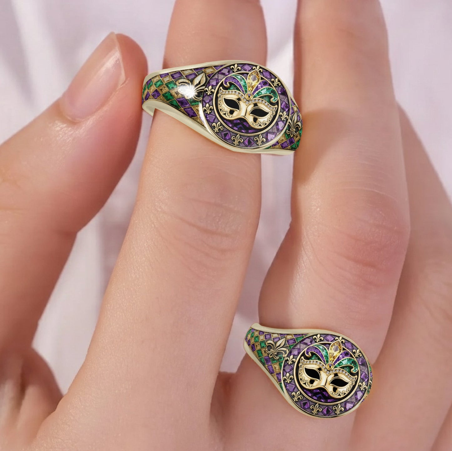 C'est Mardi Gras ! - Bague chevalière personnalisée Mardi Gras