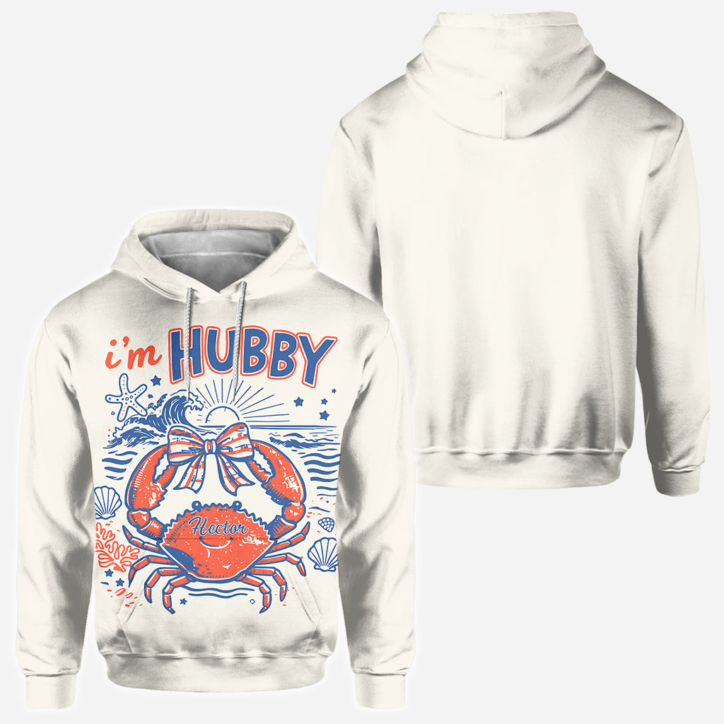 If Crabby Please Return To Hubby - Personalized Couple All Over Shirt