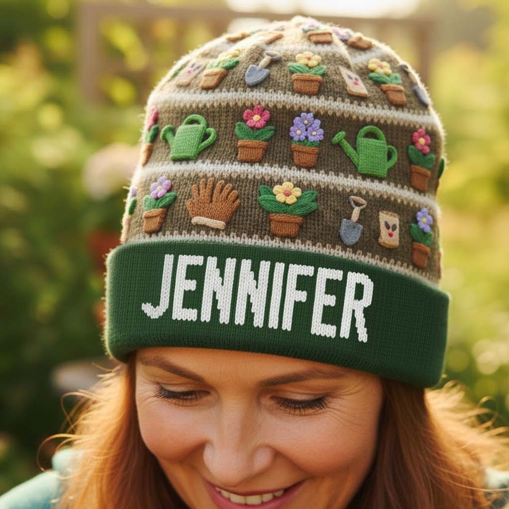 J'adore jardiner - Bonnet de jardinage personnalisé