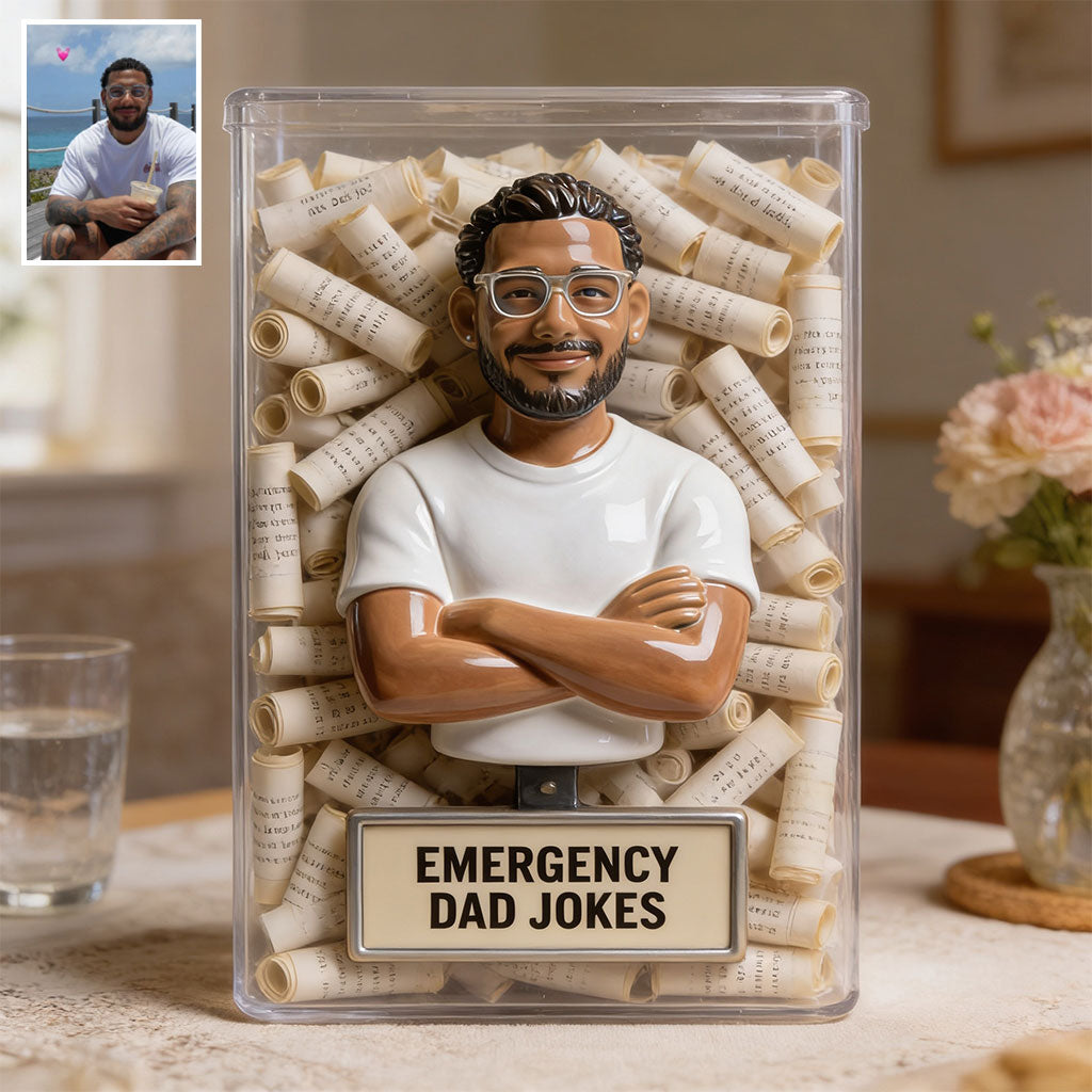 Conteneur de Blagues de Papa d'Urgence - Pot en Acrylique Personnalisé