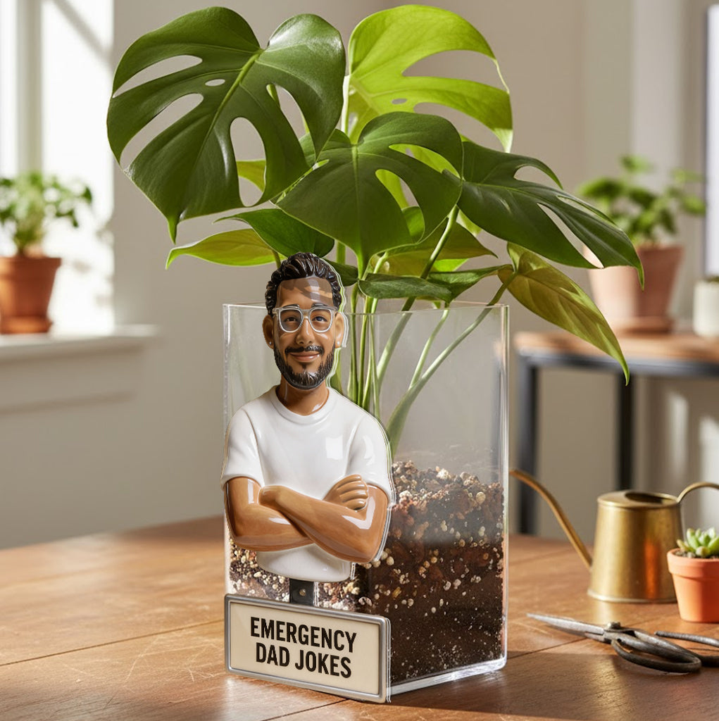 Conteneur de Blagues de Papa d'Urgence - Pot en Acrylique Personnalisé