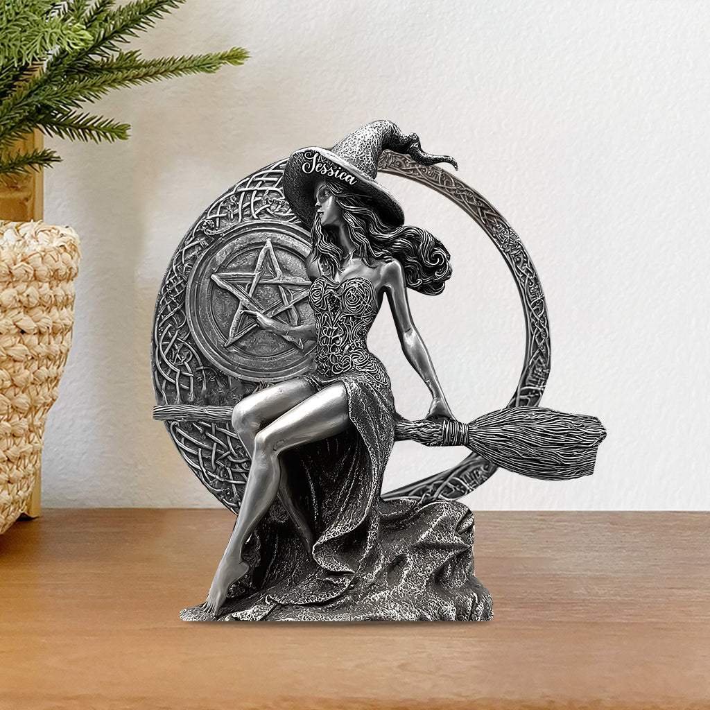 Sorcière gracieuse - Plaque acrylique personnalisée en forme de sorcière