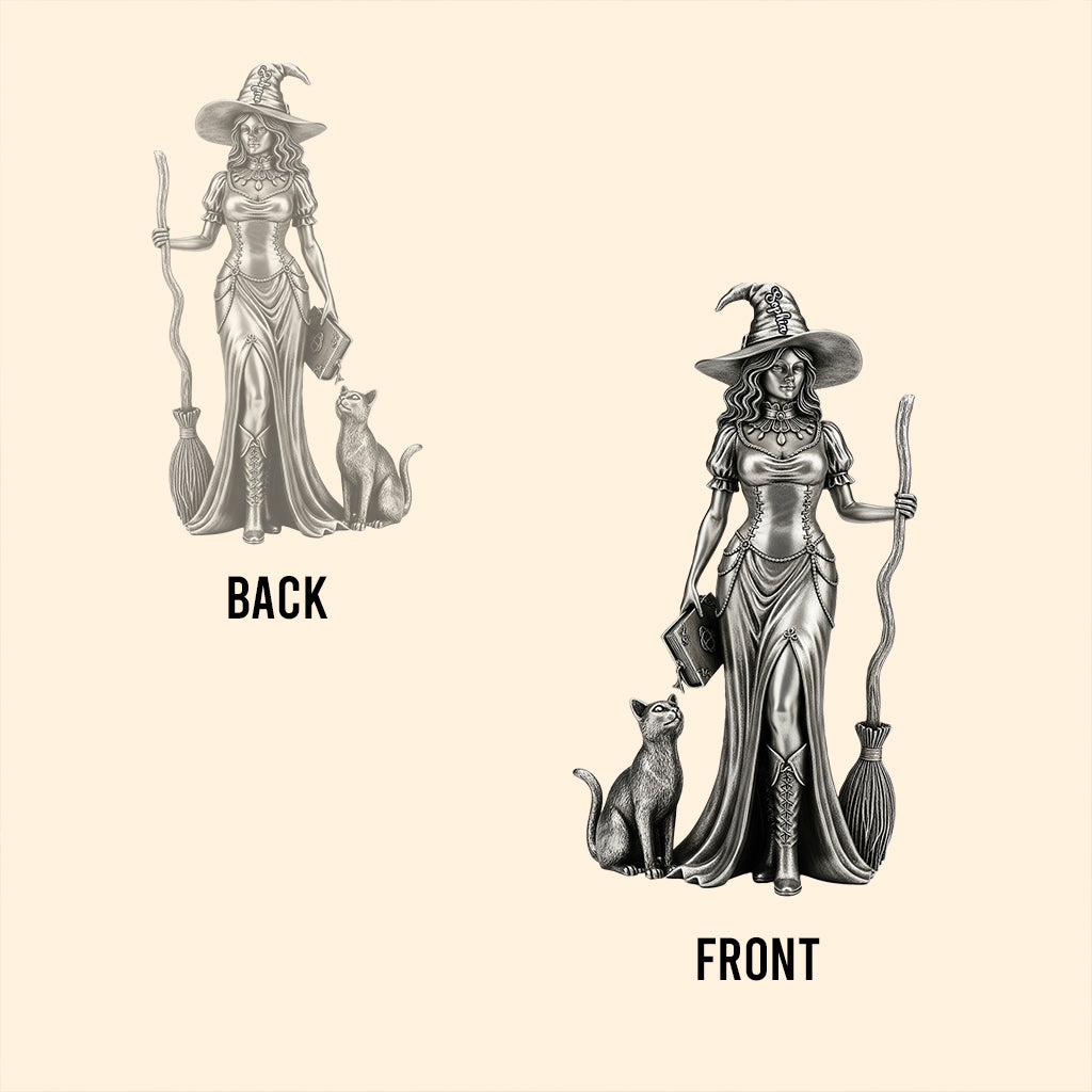 Sorcière gracieuse - Plaque acrylique personnalisée en forme de sorcière