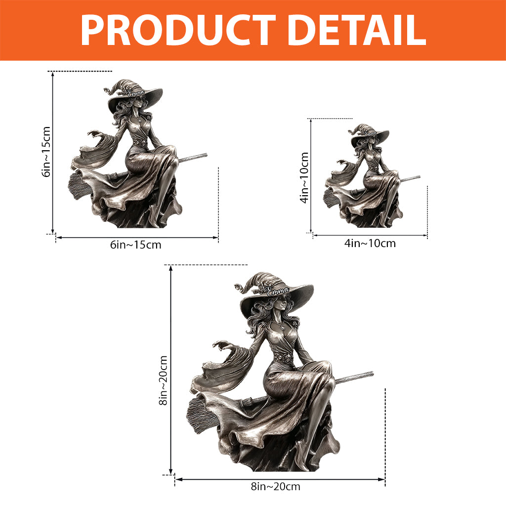 Sorcière gracieuse - Plaque acrylique personnalisée en forme de sorcière