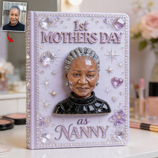 Cahier Femme Pierre de Naissance Personnalisé - Journal en Cuir Maman