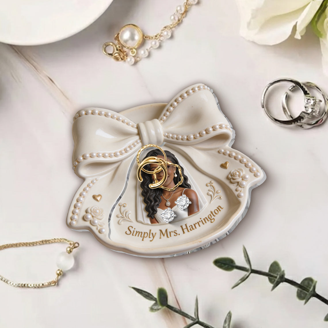 Cadeau de Douche Nuptiale - Plateau de Mariage Personnalisé