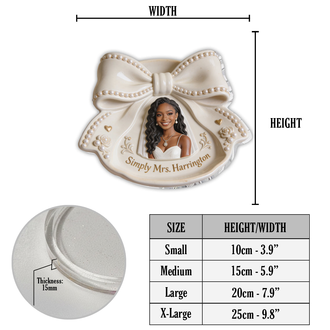Cadeau de Douche Nuptiale - Plateau de Mariage Personnalisé