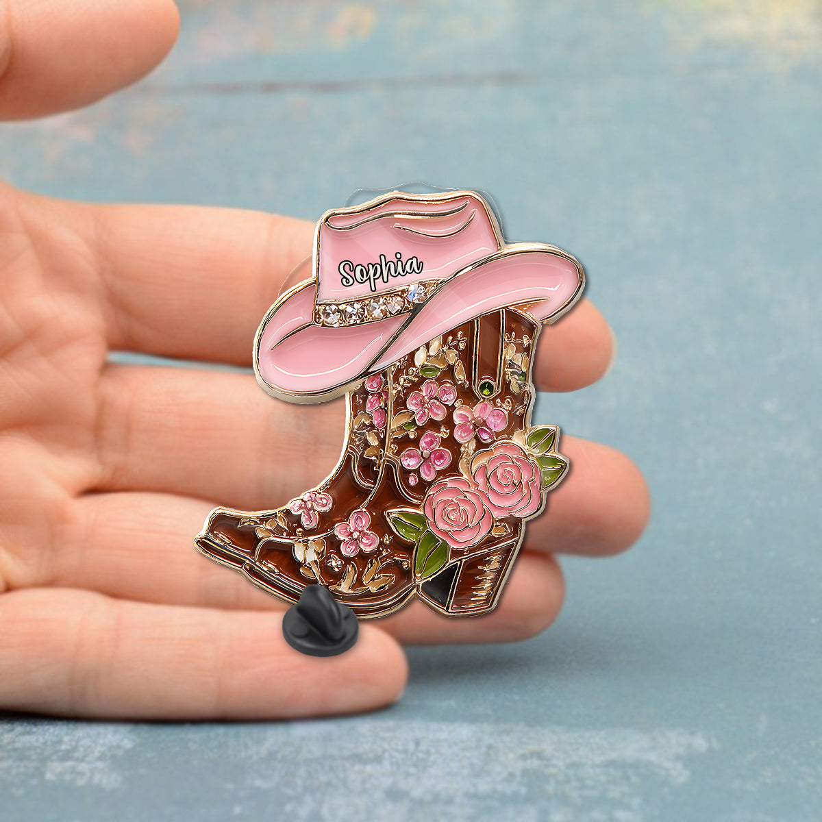 Cowgirl Boots - Personalized Cowgirl Pin