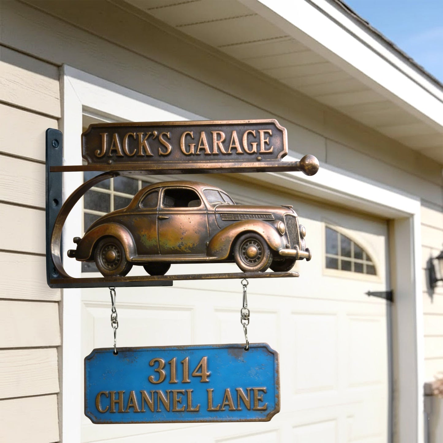 Custom Name Car Garage - Personalized Car Lover Wooden Wall Mount Sign