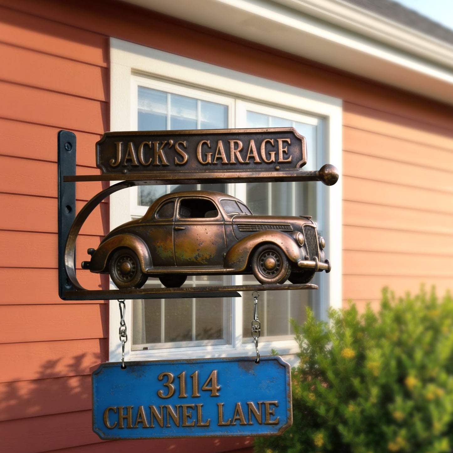 Custom Name Car Garage - Personalized Car Lover Wooden Wall Mount Sign