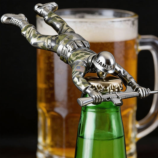 L'heure de la bière - Ouvre-bouteille personnalisé pour vétérans 
