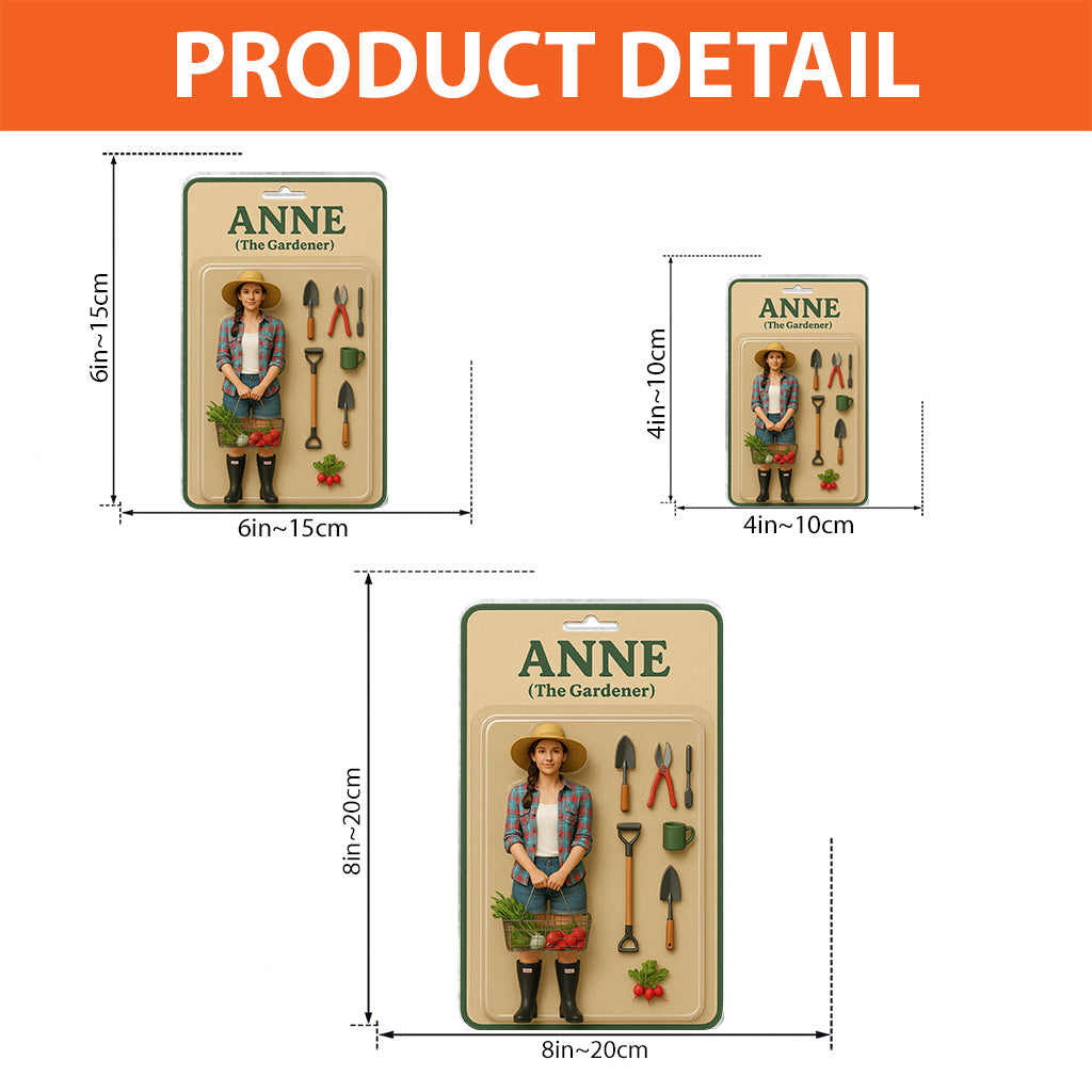 Custom Figure From Photo - Personalized Gardening Custom Shaped Acrylic Plaque