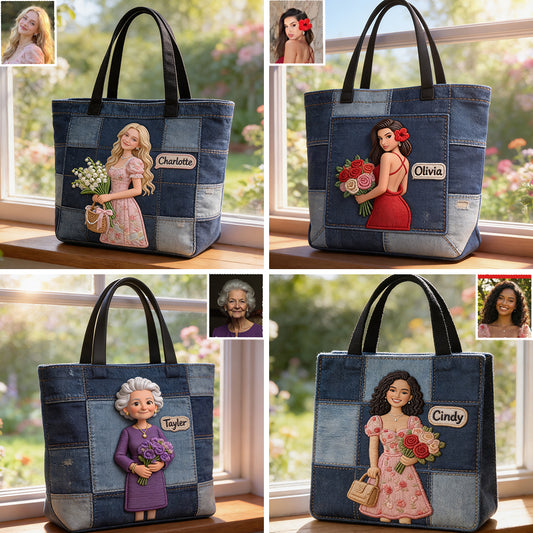 Sac fourre-tout personnalisé - Amour de soi imprimé sur toile