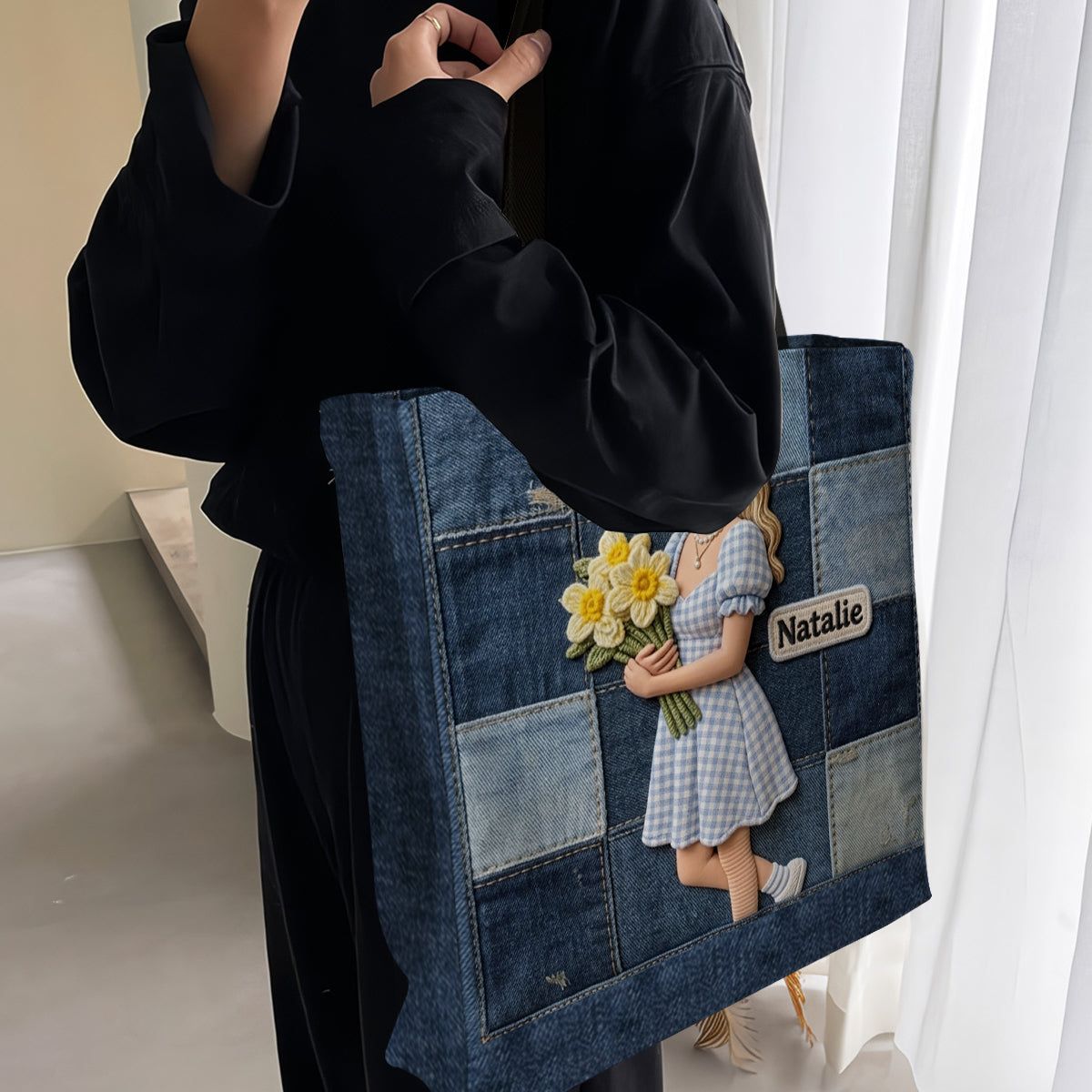Sac fourre-tout personnalisé - Amour de soi imprimé sur toile